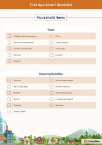 thumbnail image for first apartment checklist downloadable pdf